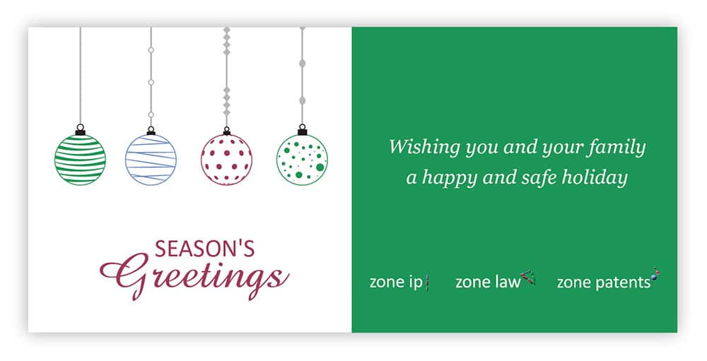 Season's Greetings. Wishing you and your family and a safe holiday.